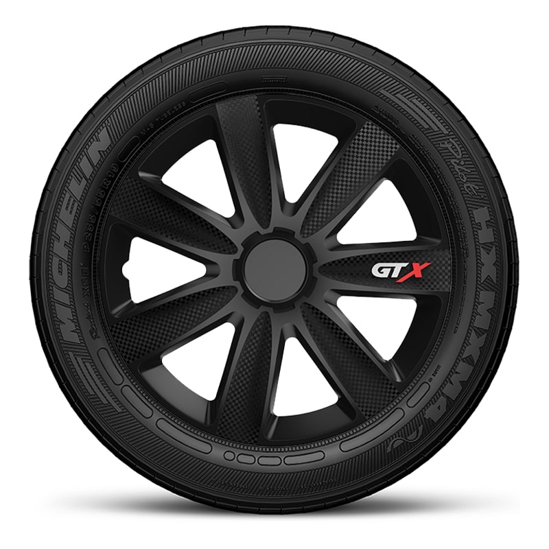Тасове за джанти 15″ Versaco Carbon GTX Black, цвят черен, 4 броя
