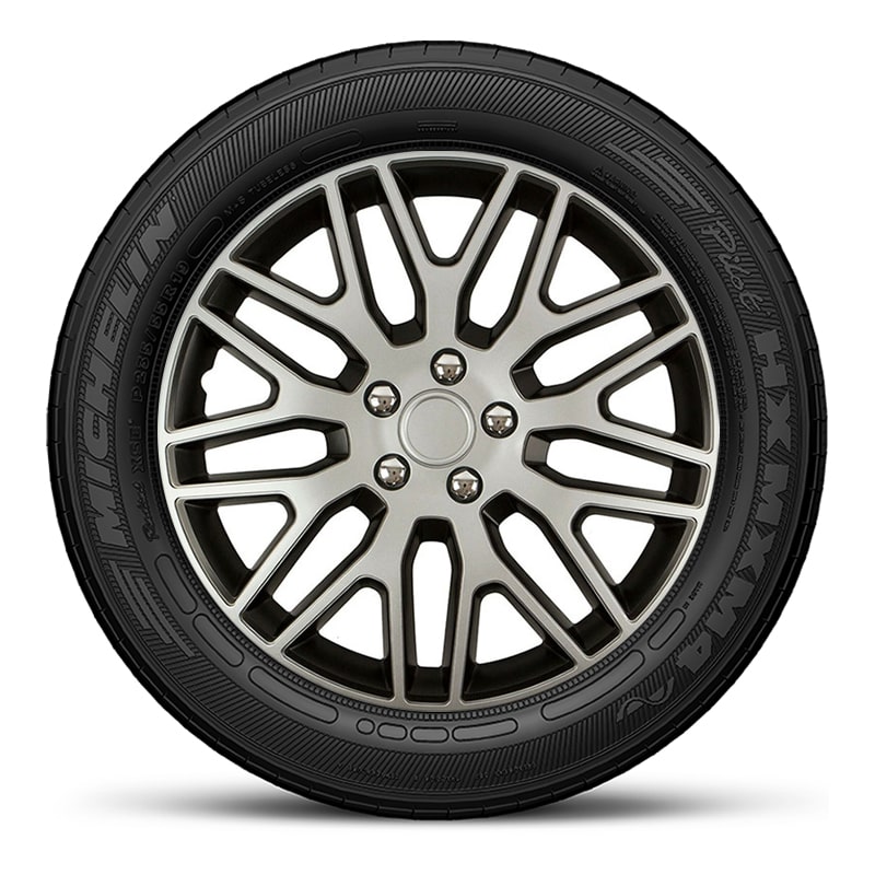 Тасове за джанти 16″ Versaco Dakar NC Silver Black, цвят сребрист/черен, 4 броя