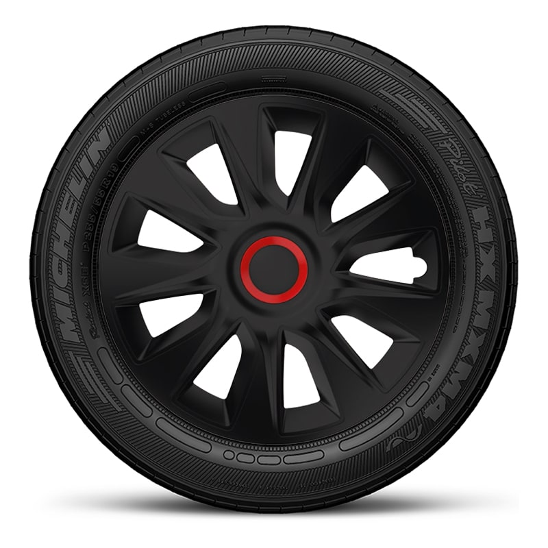 Тасове за джанти 16″ Versaco Stratos RR Black, цвят черен, 4 броя